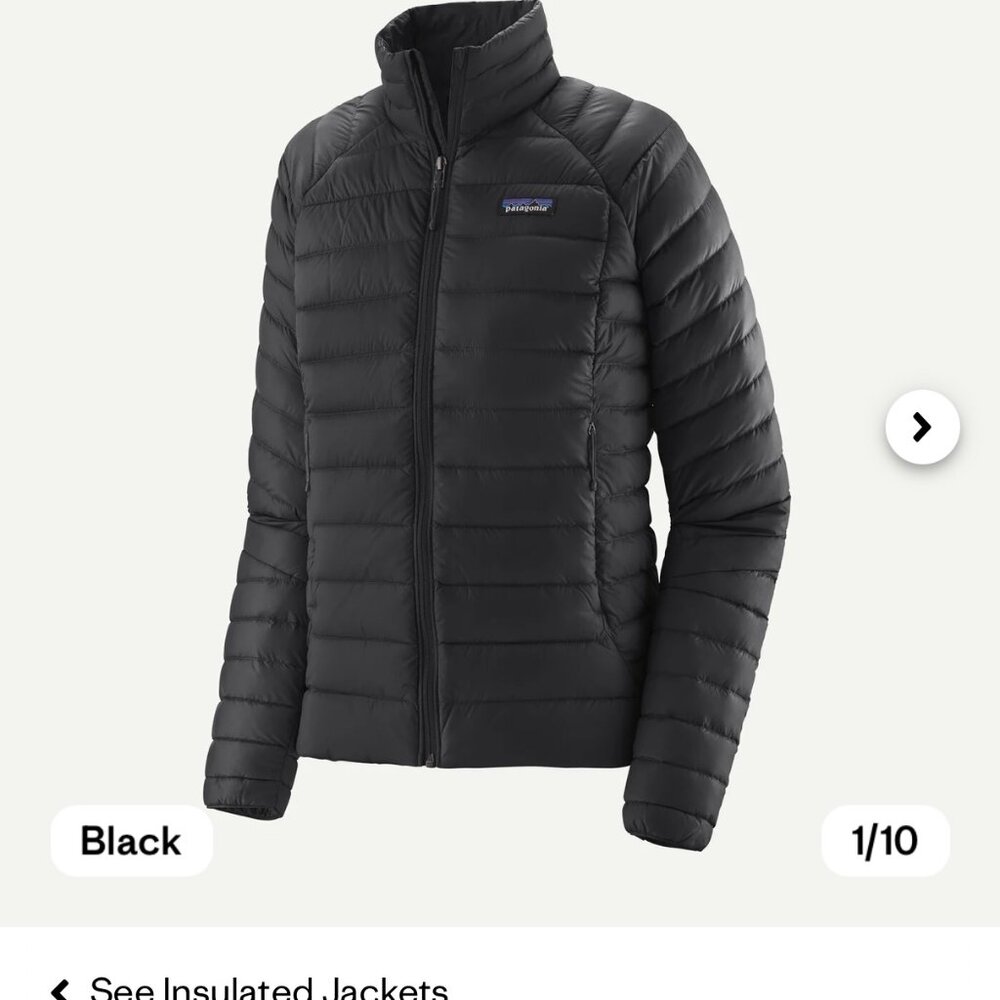 Patagonia Women’s Down Sweater Jacket in Black